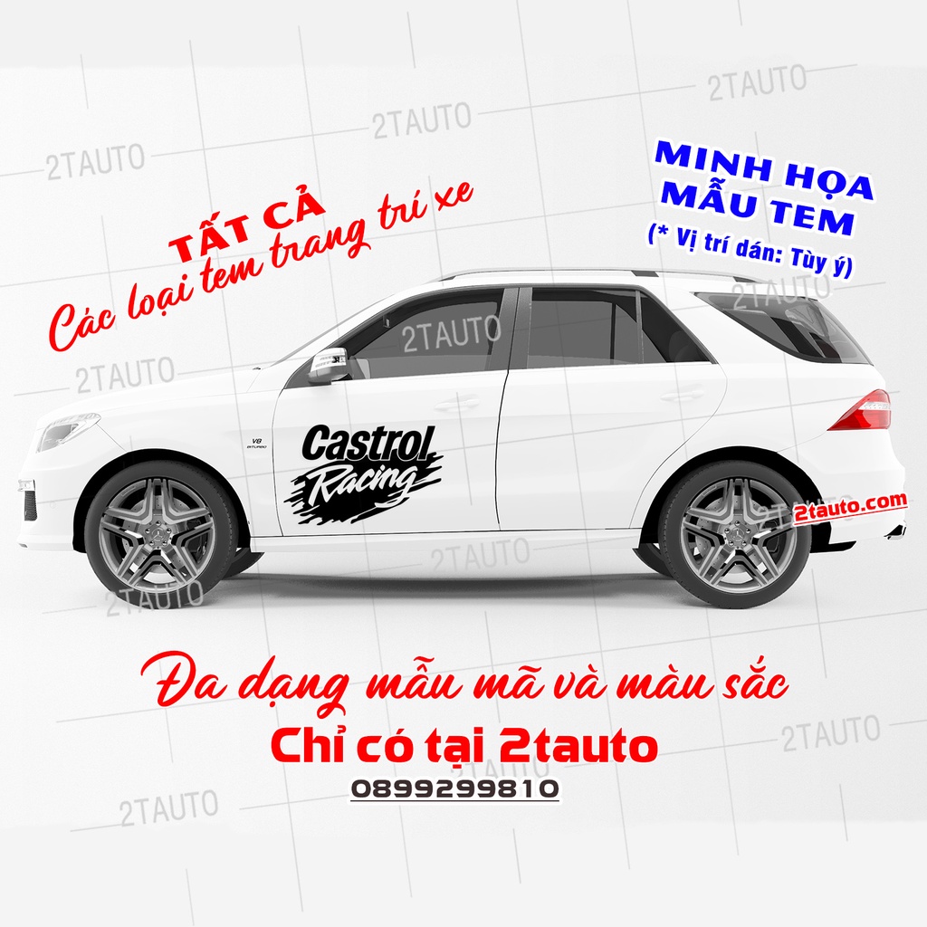 [GIÁ GỐC] Sticker RACING, logo tem racing dán trang trí ô tô xe hơi chống nước,chống phai màu,mẫu đa dạng độc đáo-MẪU 4