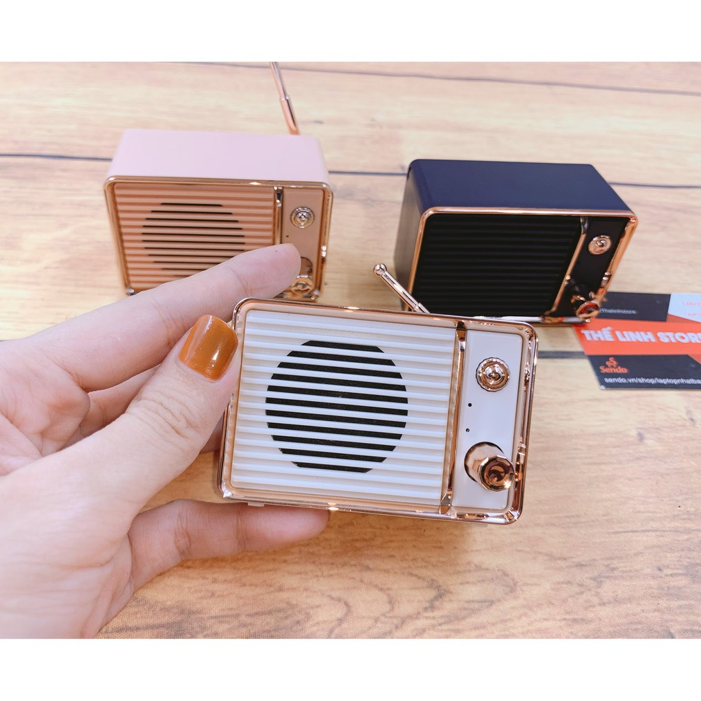 Loa Bluetooth Mini VR1, VR2 Dễ Thương - Phong Cách Retro Thanh Lịch - Làm Quà Tặng, Chill Vintage Decor, Bảo Hành 1 Năm