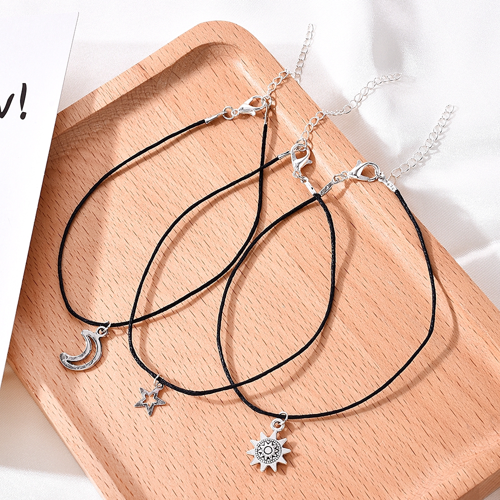 Lắc Chân Nhiều Lớp Hình Mặt Trăng Và Ngôi Sao Phong Cách Du Mục