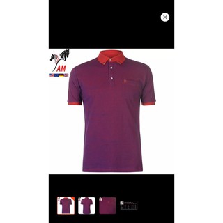 [100% Cotton - Sale] Áo thun nam Pierre Cardin Contrast Tipped ( Tím chấm - Navy - Size EU - )