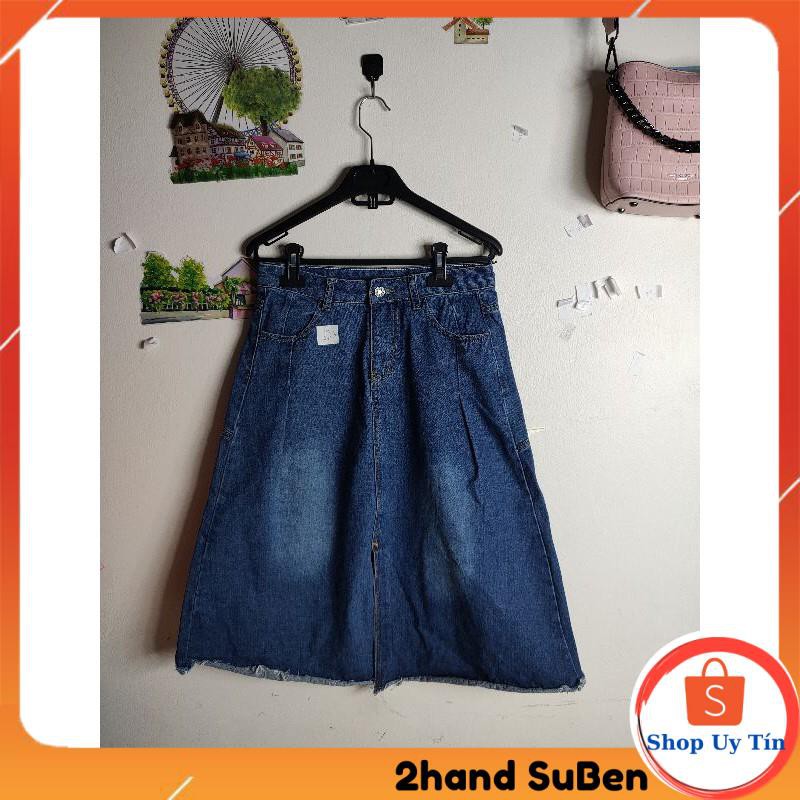 chân váy bò dài 2hand eo 70_72