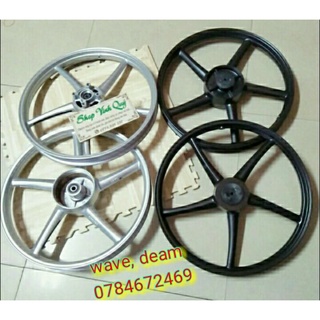 BÁNH MÂM 5 CÂY KIỂU RCB,DÀNH CHO XE WAVE, DEAM,TRƯỚC ĐĨA SAU ĐÙM,TRƯỚC VÀ SAU 1.4/17,SẢN PHẨM GỒM CÓ HAI MÀU BẠC VÀ ĐEN