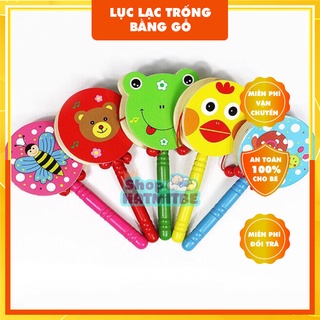 Lục Lạc Trống bằng gỗ Cho bé