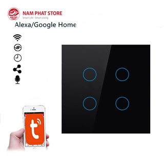 Công tắc 1-4 nút thông minh wifi mặt vuông tuya smart
