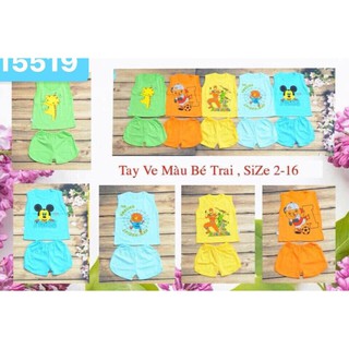 COMBO 5 BỘ BÉ TRAI THUN COTON CAO CÂP