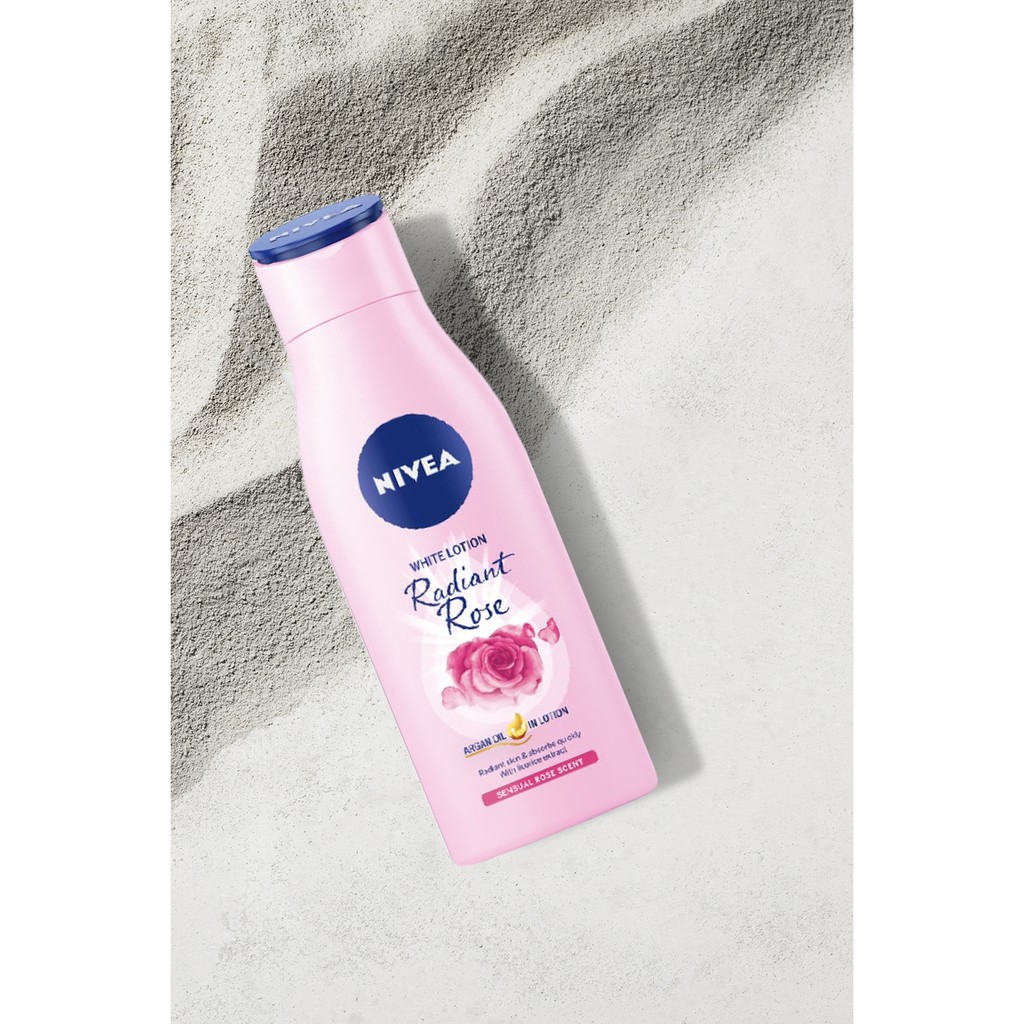 Sữa Dưỡng Thể Nivea Lotion Radiant Rose &amp; Argan Oil Dưỡng Trắng Từ Dầu Argan 200ml