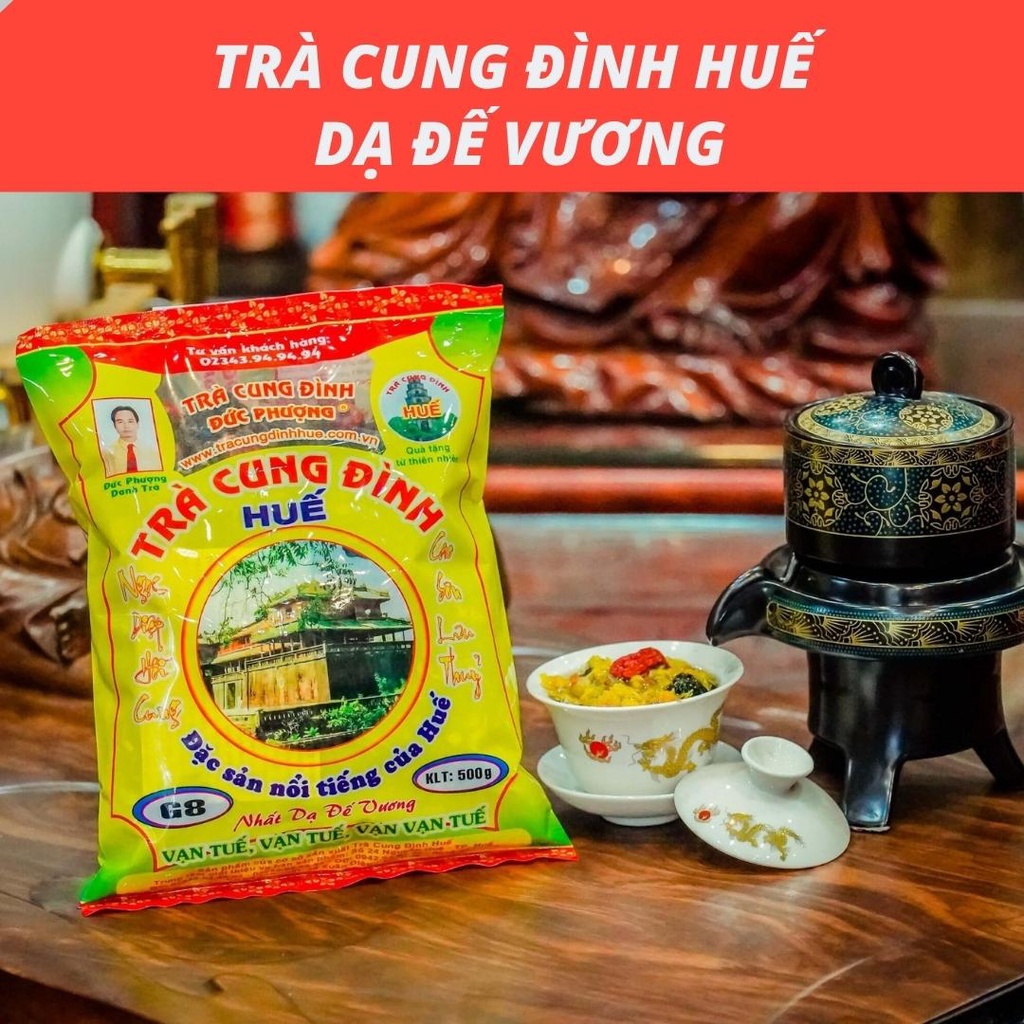 Trà Cung Đình Huế G8 Đức Phượng 500g - Đậm đà hương vị Cố Đô