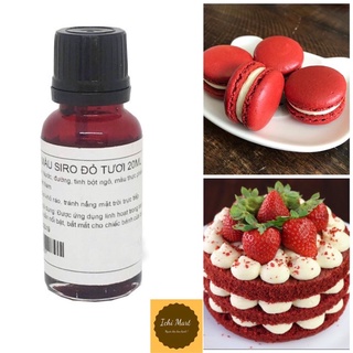 Màu siro đỏ tươi 20ml,Nguyên liệu tạo màu tự nhiên,màu đỏ tự nhiên