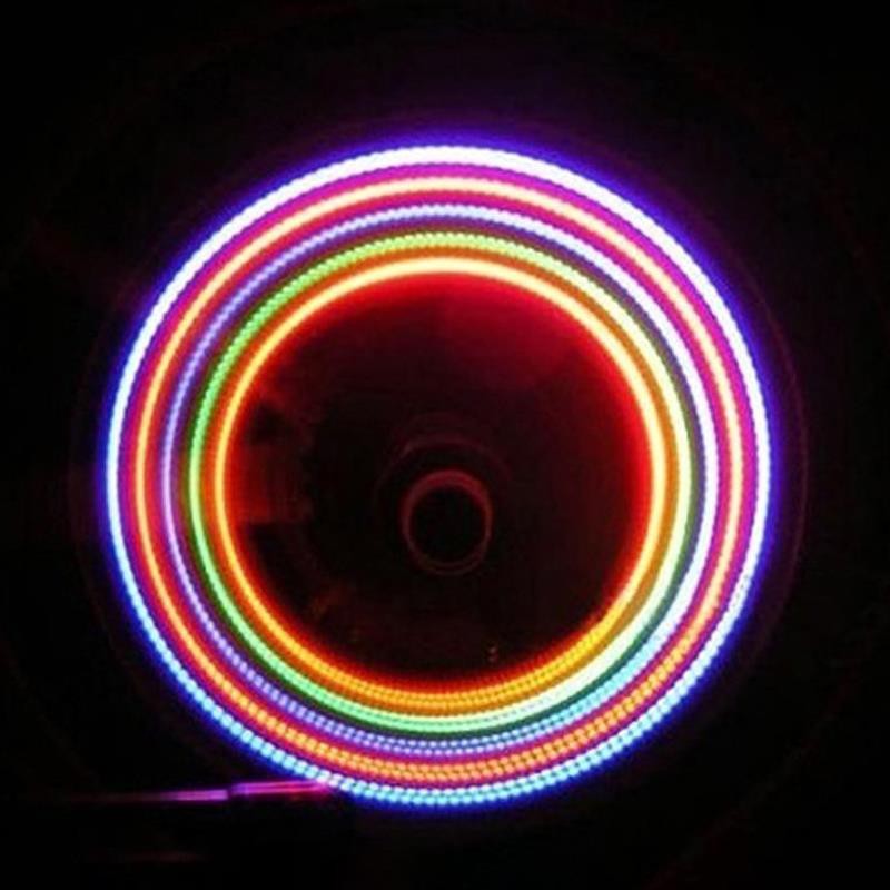Đèn LED gắn nắp van bánh xe hơi/xe đạp/xe máy nhiều màu