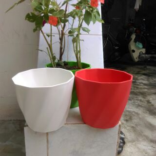 COMBO 10  chậu nhựa tròn xoắn cao 12cm hoặc 15cm siêu đẹp
