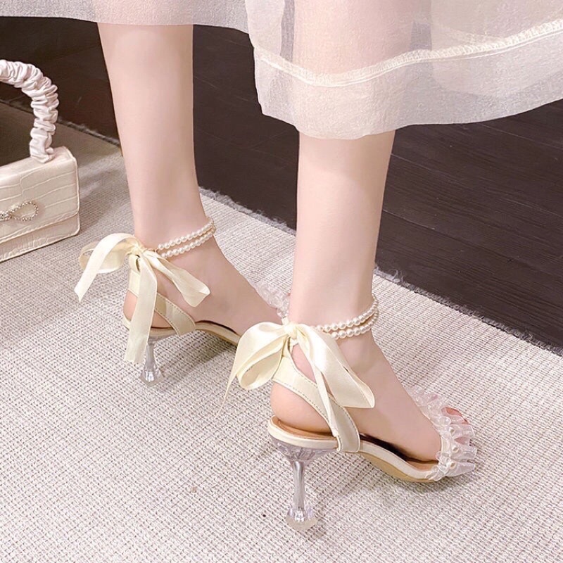 Sandan cao gót 7 phân và 9 phân đính Ngọc siêu bánh bèo