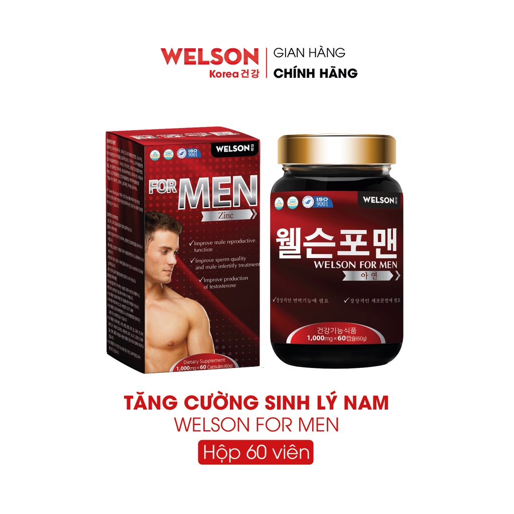 Tăng Cường Sinh Lý Nam Welson For Men hộp 60 viên