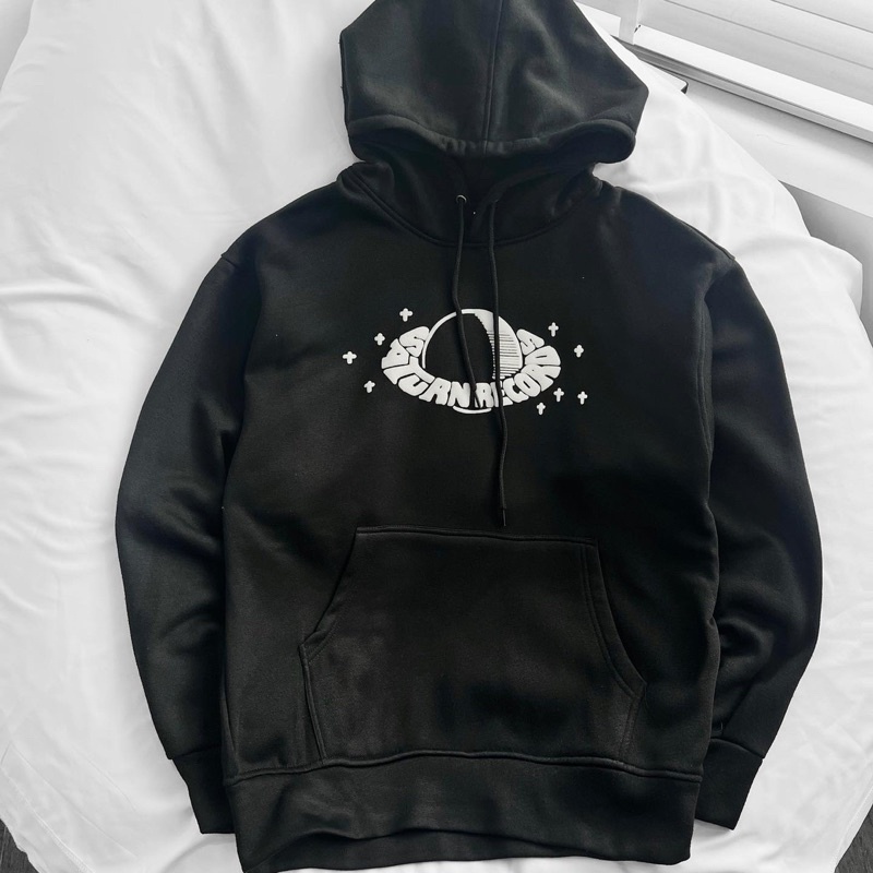 Áo hoodie nam nữ,form rộng in nổi hình Satu 2 màu