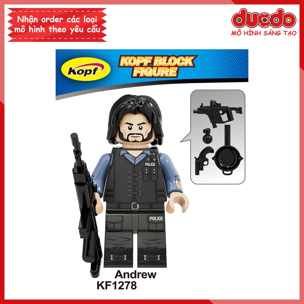 Minifigures các nhân vật Lửa chùa Free Fire đầy đủ trang bị - Đồ chơi Lắp ghép Xếp hình Mô hình Mini Kopf KF6106