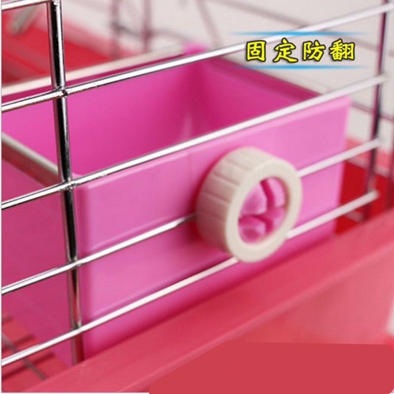 chén chữ nhật gắn lồng dành cho thỏ, bọ, chó, mèo