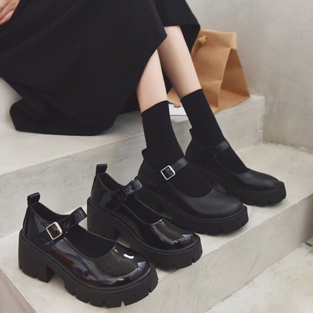 [ Mã 11FASHIONSALE1 giảm 10K đơn 50K ] Giày Búp Bê Ulzzang Nữ Đế 6 phân Quai Ngang CỰC XINH