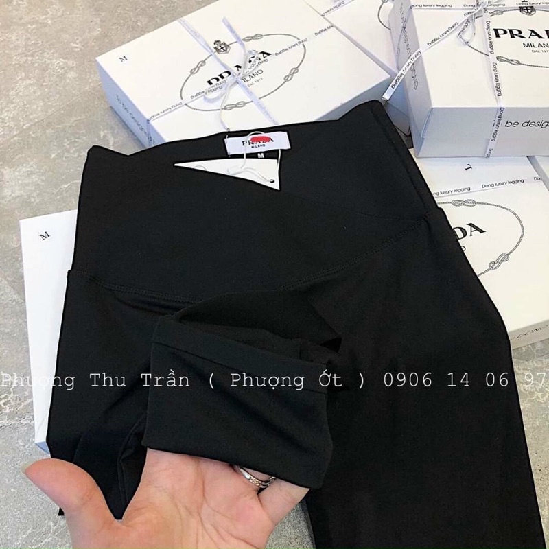 Quần legging nữ cạp cao chất umi loại 1 gen bụng cho nữ - Full hộp vàng