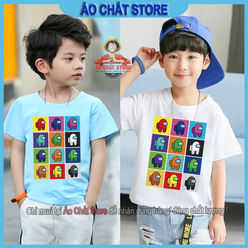 (5 màu) Áo thun Among Us cho bé trai | bé gái siêu cute | vải đẹp AU45 | Áo Chất Store