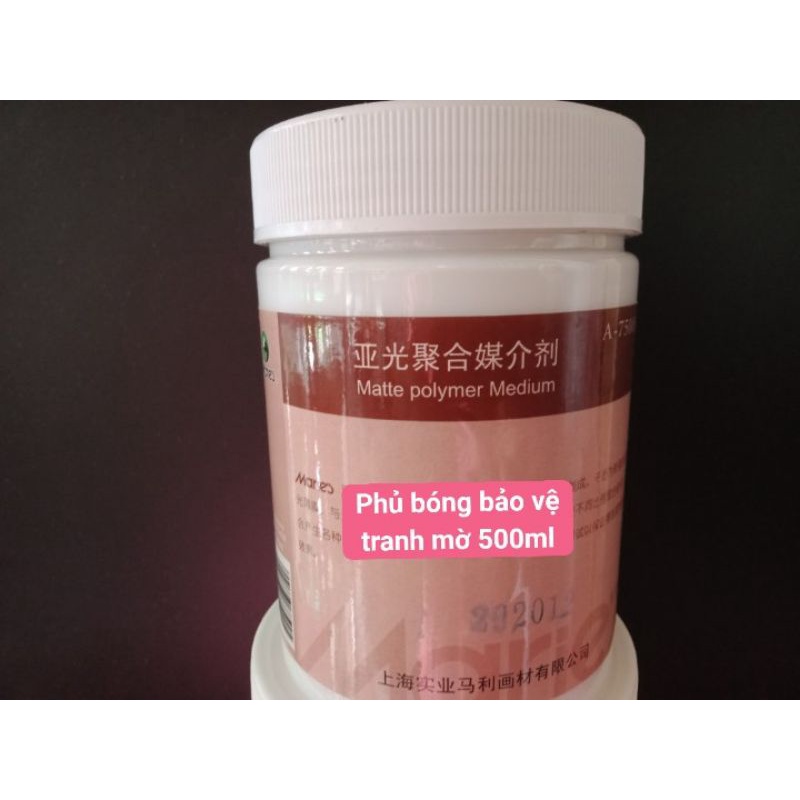 PHỦ BÓNG TRANH ACRYIC 500ML CHO TRANH MỜ, TRANH BÓNG