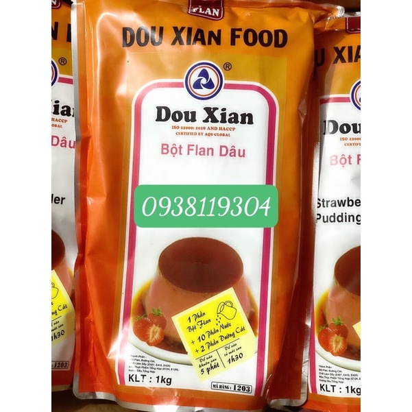 Bột rau câu plan puding Dâu dow xian 1kg