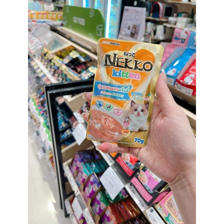 Pate Nekko Kitten Creamy dành cho mèo con từ 0-2 tháng tuổi 8 mùi vị hoàn toàn mới
