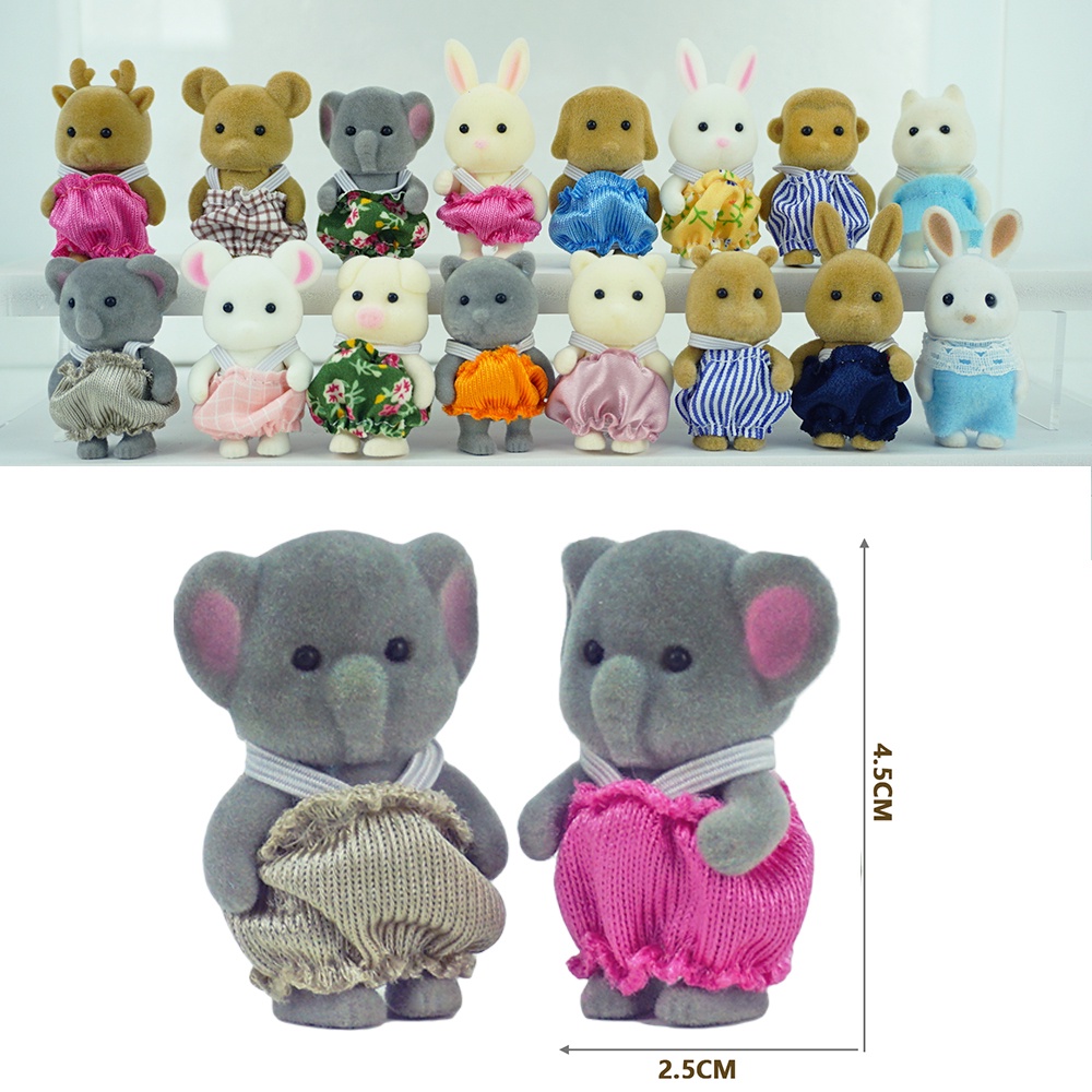 Búp bê đồ chơi gia đình thỏ rừng 4.5cm 1:12 làm quà tặng cho bé