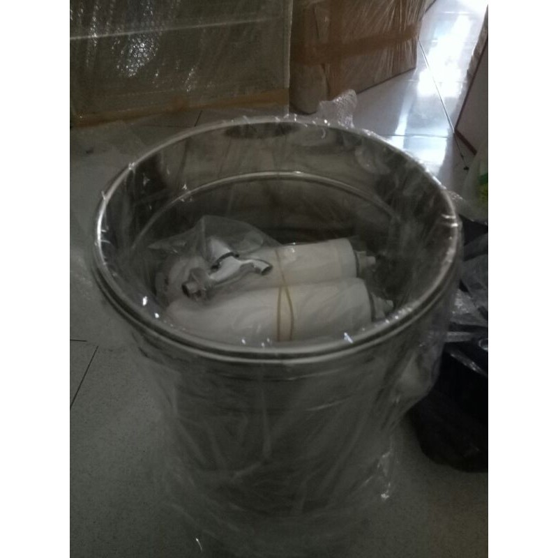 Bình lọc nước inox 304 cao cấp 40, gồm 1binh 1 vòi inox +6 lỗi lọc sứ