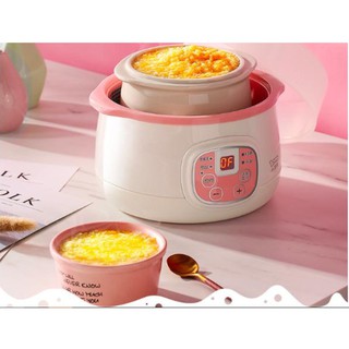Nồi hầm cháo, trưng yến Chén sứ Hàn Quốc PP cao cấp 200w (trắng kem)