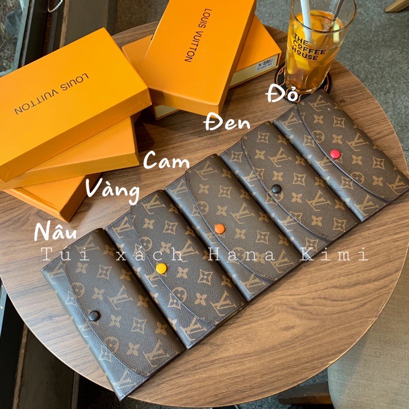 Ví bóp nữ dài L/V cúc nhiều màu FULL HỘP