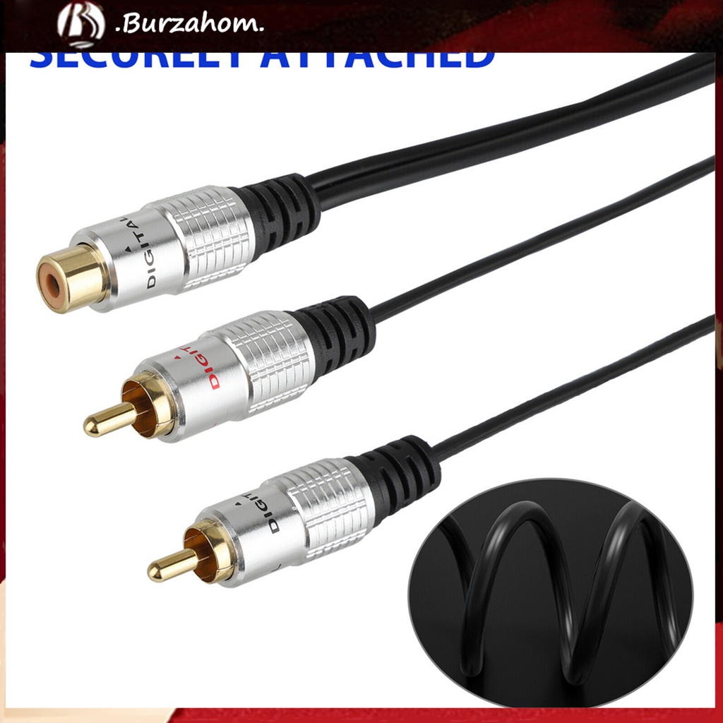 Dây cáp chia cổng âm thanh từ 2 RCA sang 1 cổng cắm chữ Y tiện dụng