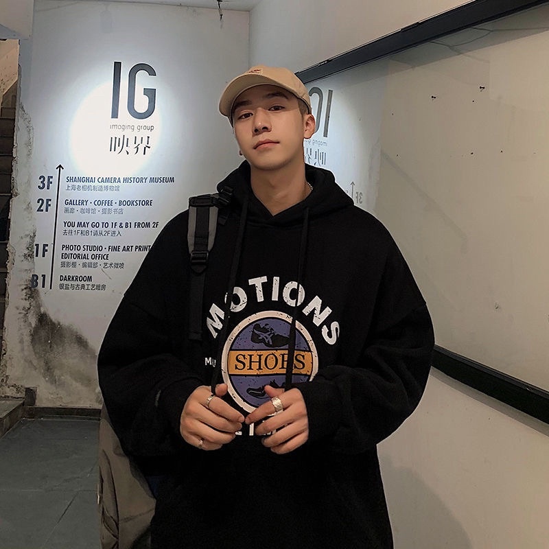 Áo nỉ bông có mũ nam nữ, áo hoodie unisex free size M0TI in logo trước , phom rộng phong cách hàn quốc ulzzang cực đẹp