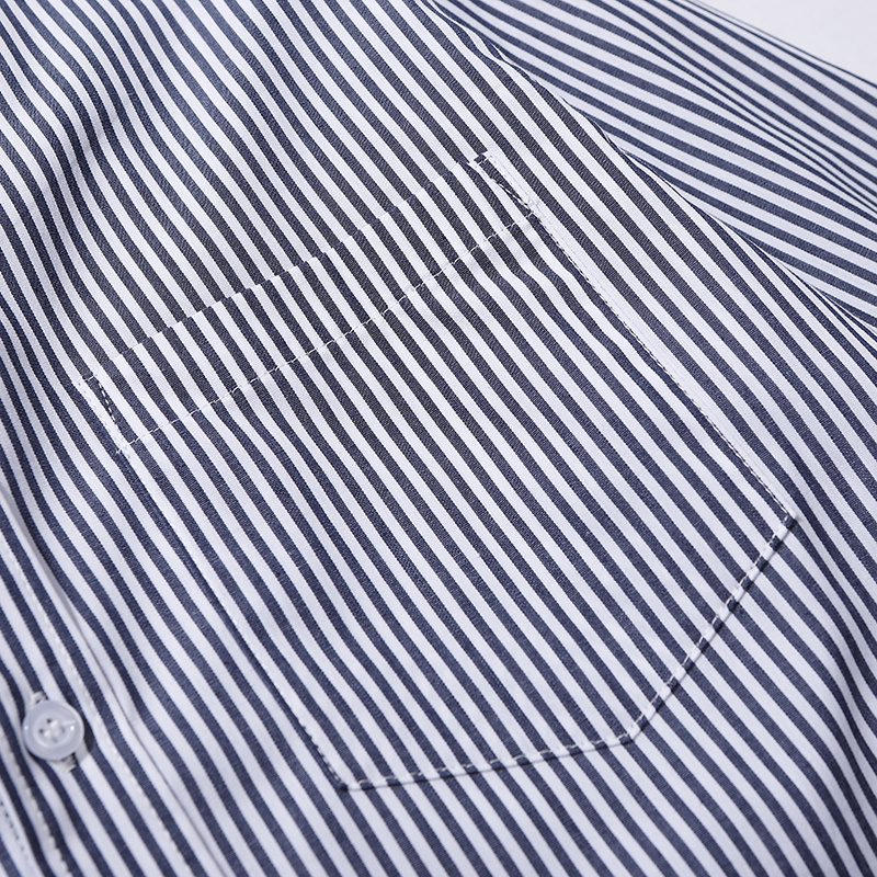 Áo sơ mi tay dài kẻ sọc thêu hình trái tim thời trang cho nam nữ