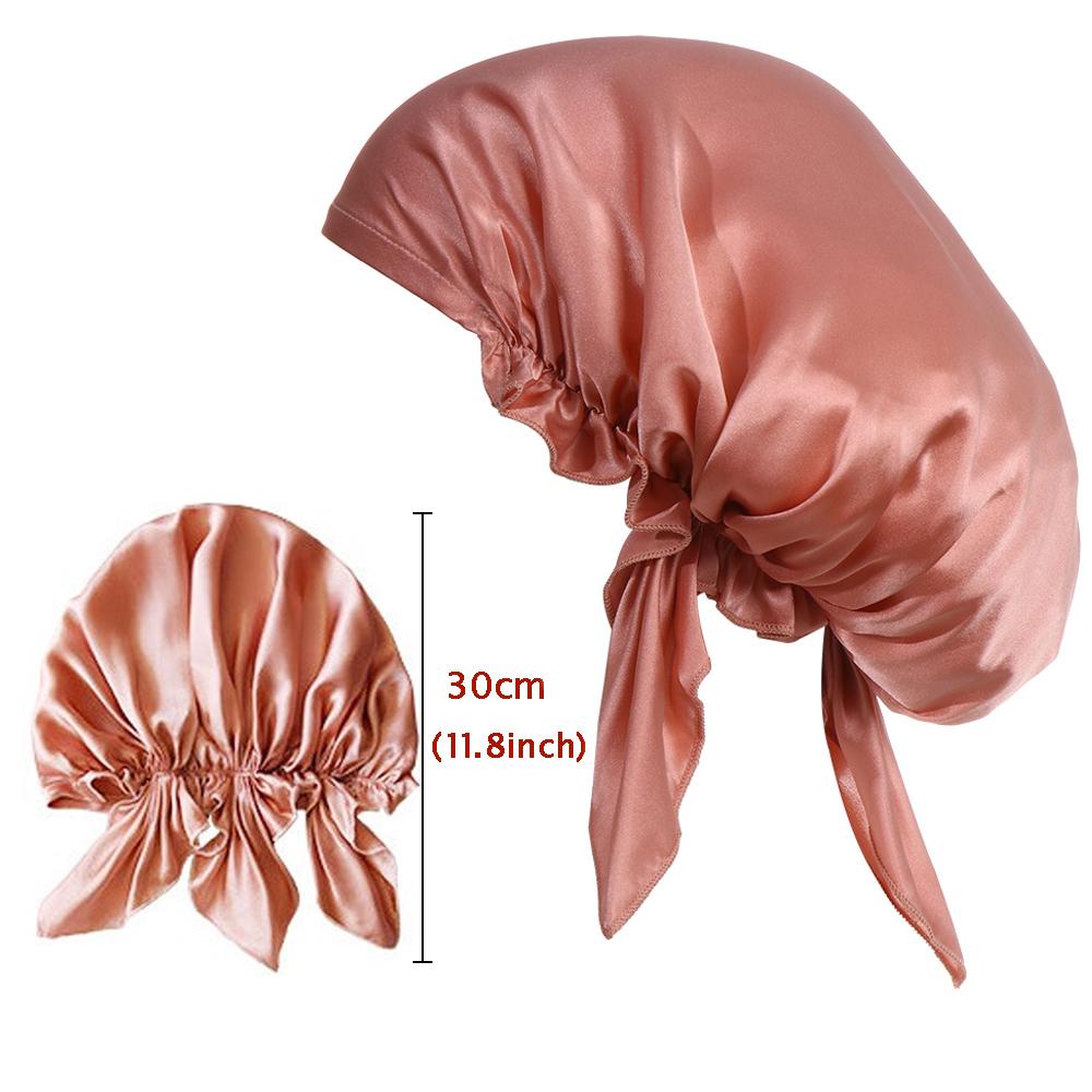 Mũ Trùm Đầu Kiêm Khăn Turban Mềm Mượt Chăm Sóc Tóc Khi Ngủ