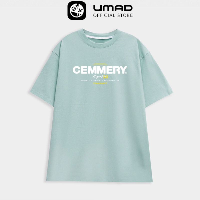 Áo Thun Oversize UMAD mẫu CEMMERY  Unisex form rộng tay lỡ Ulzzang năng động nhiều màu cá tính hot trend