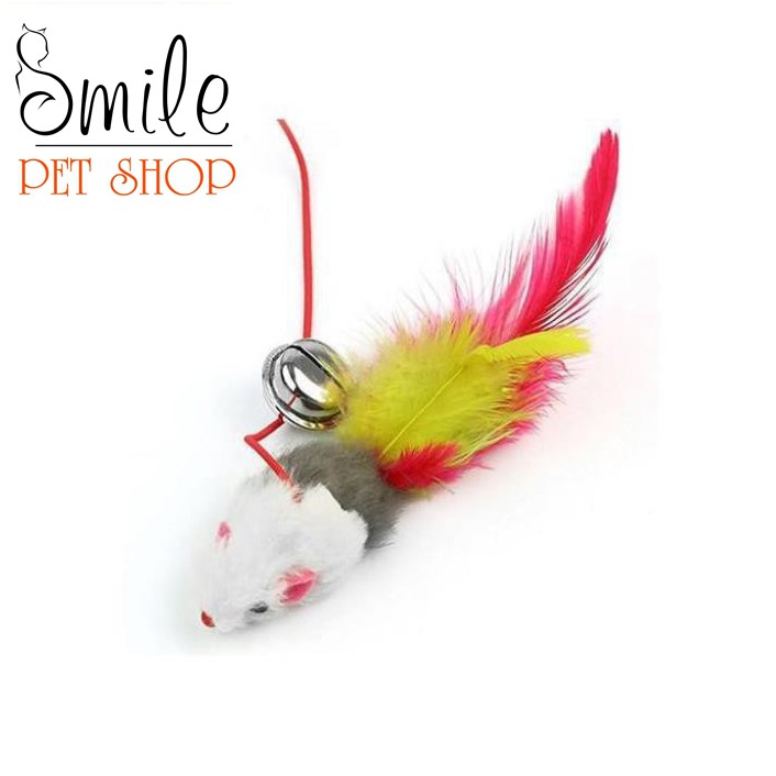 Cần câu chuột lục lạc trêu chó mèo, thú cưng - đồ chơi thú cưng - Smile Pet Shop