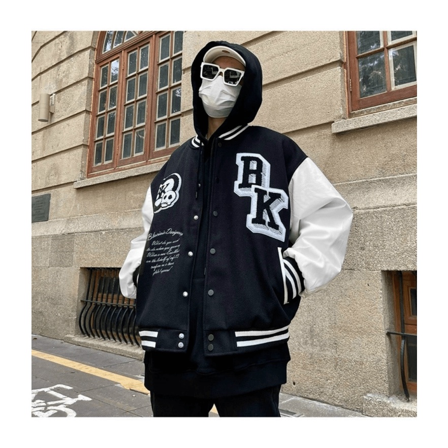 ÁO KHOÁC BOMBER NAM NỮ HỌA TIẾT BK BỘ XƯƠNG PHONG CÁCH BAO NGẦU BAO CHẤT