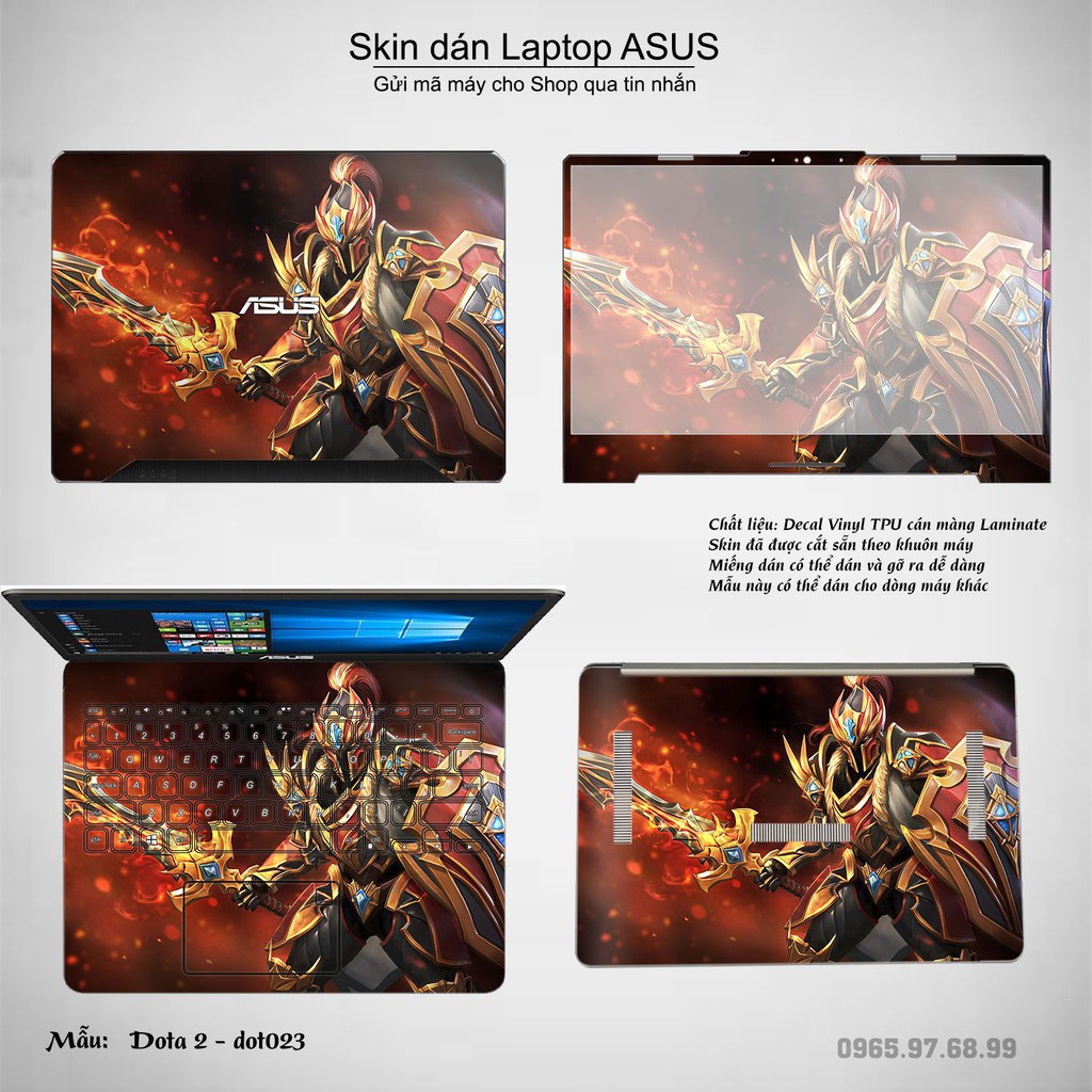 Skin dán Laptop Asus in hình Dota 2 _nhiều mẫu 4 (inbox mã máy cho Shop)