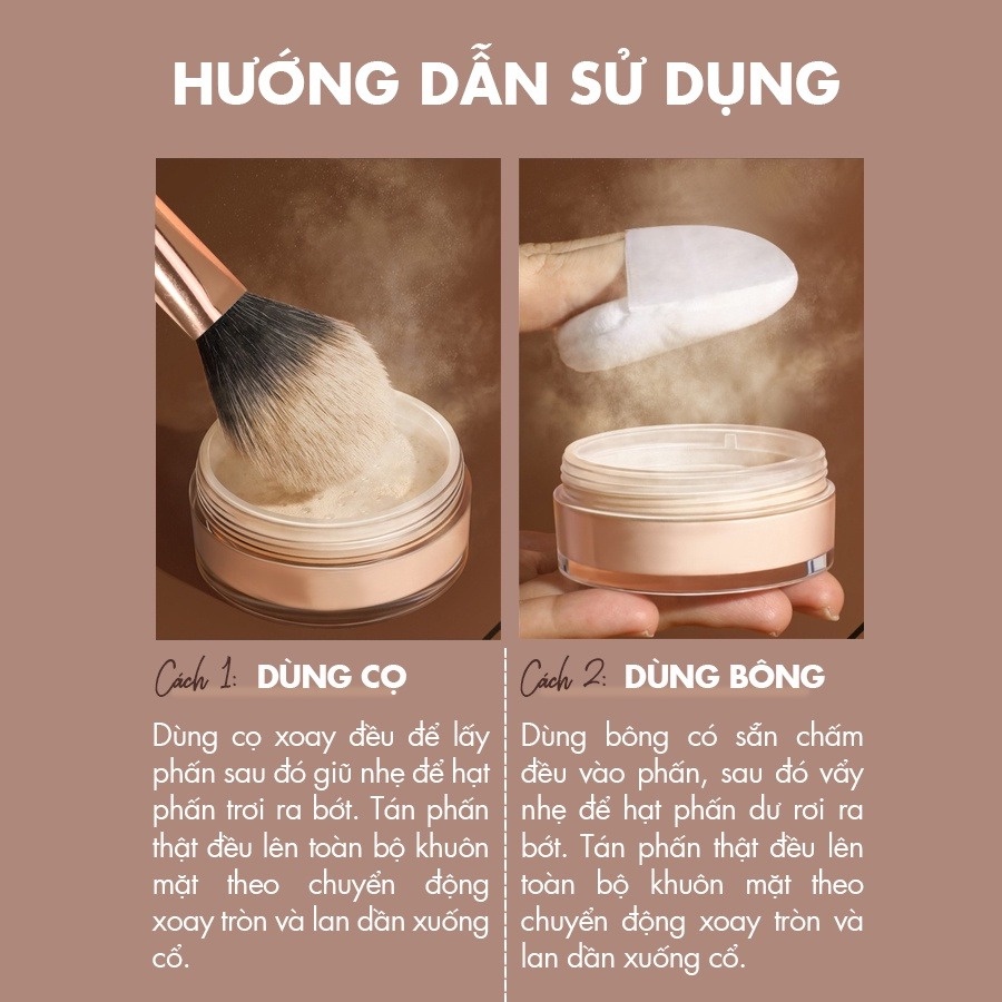 Phấn Phủ Silky Girl Dạng Bột Shine Free Loose Powder 10G