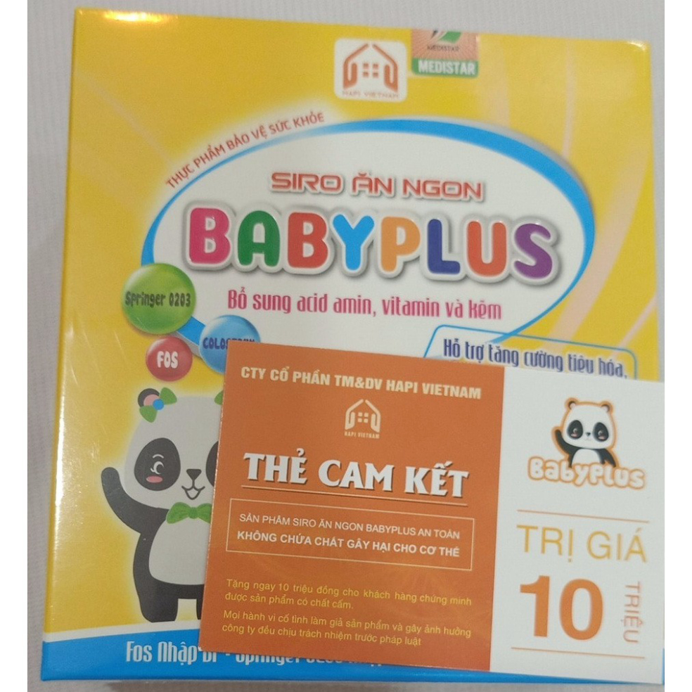 SIRO ĂN NGON BABYPLUS - GIÚP BÉ ĂN NGON, HẾT TÁO BÓN, TĂNG CƯỜNG SỨC ĐỀ KHÁNG