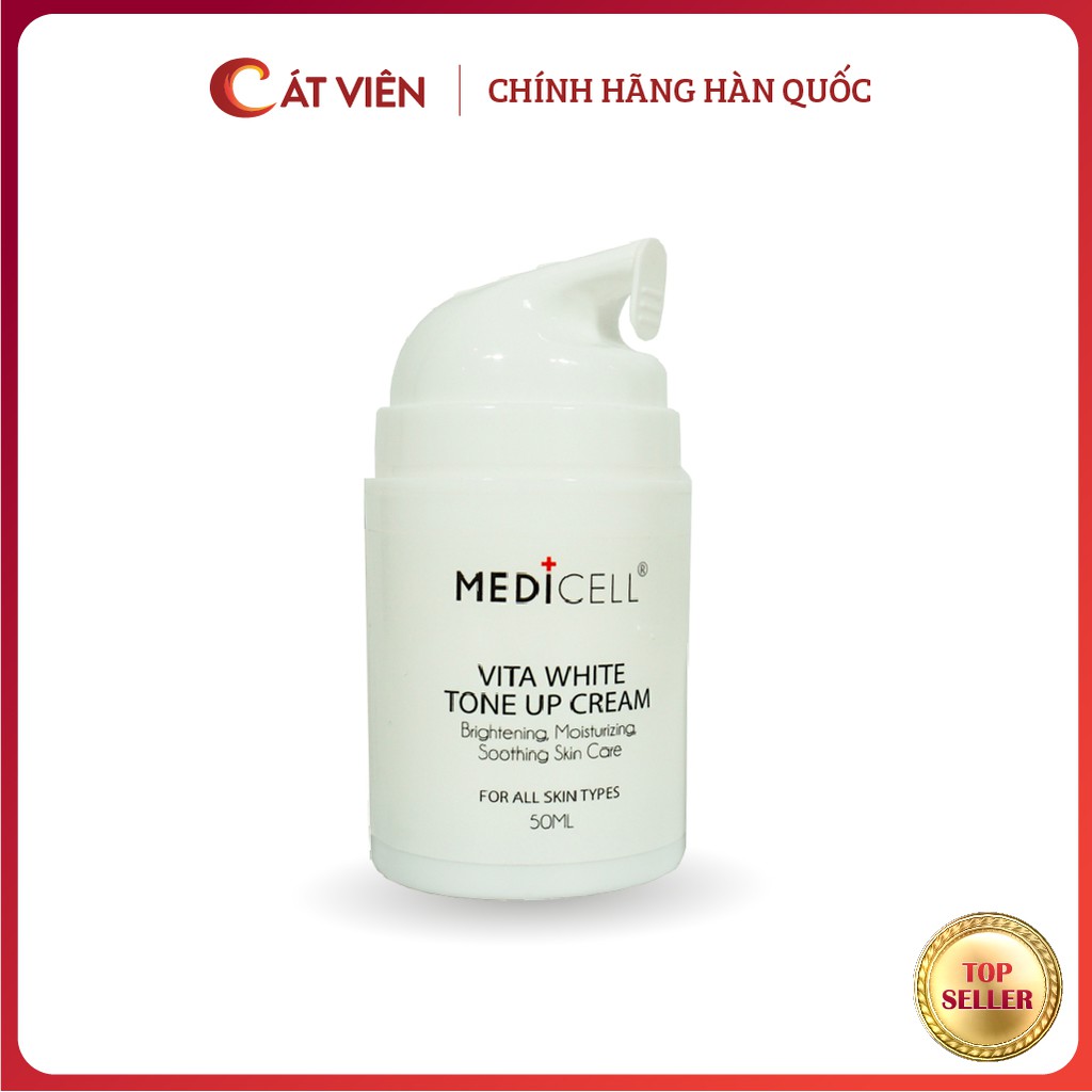 Kem dưỡng trắng da, nâng tone Vital White Medicell Hàn Quốc lọ 50ml, chăm sóc da, mờ thâm sạm, che khuyết điểm