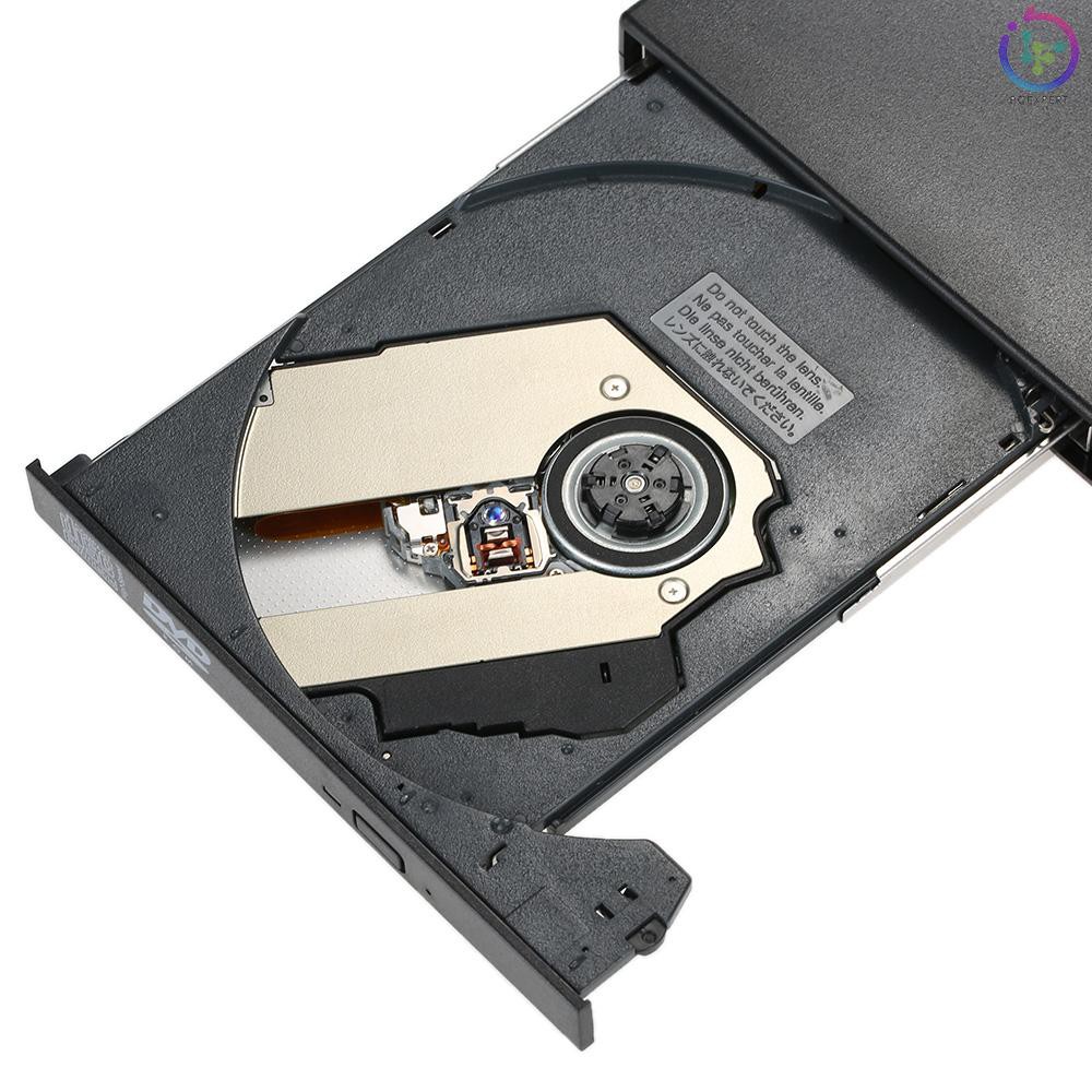 PCER♥USB 2.0 Portable Slim External DVD-RW/CD-RW Optical Disc Drive Reader Writer Player with Combo 