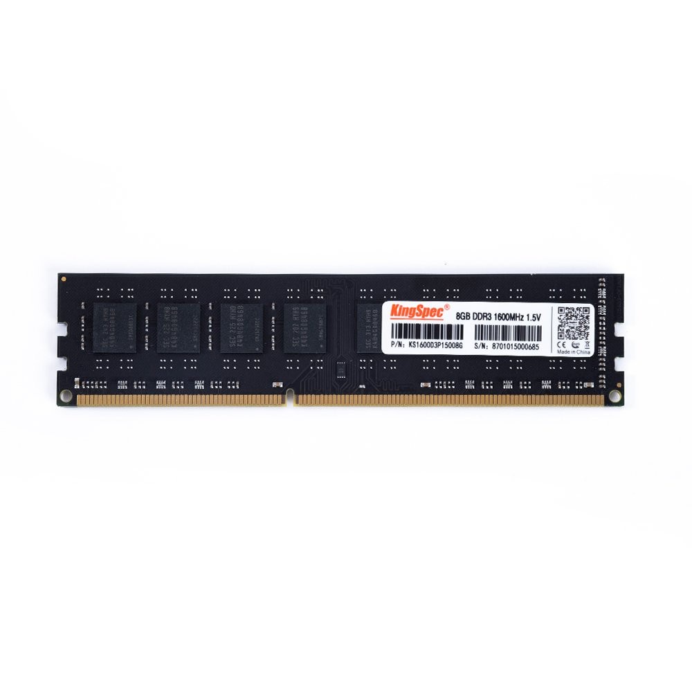 Ram máy tính bàn Kingspec 8GB (8Gbx1) DDR3 1600MHz Thiết Kế Nhỏ Gọn Hiệu Suất Cao Hàng Chính Hãng
