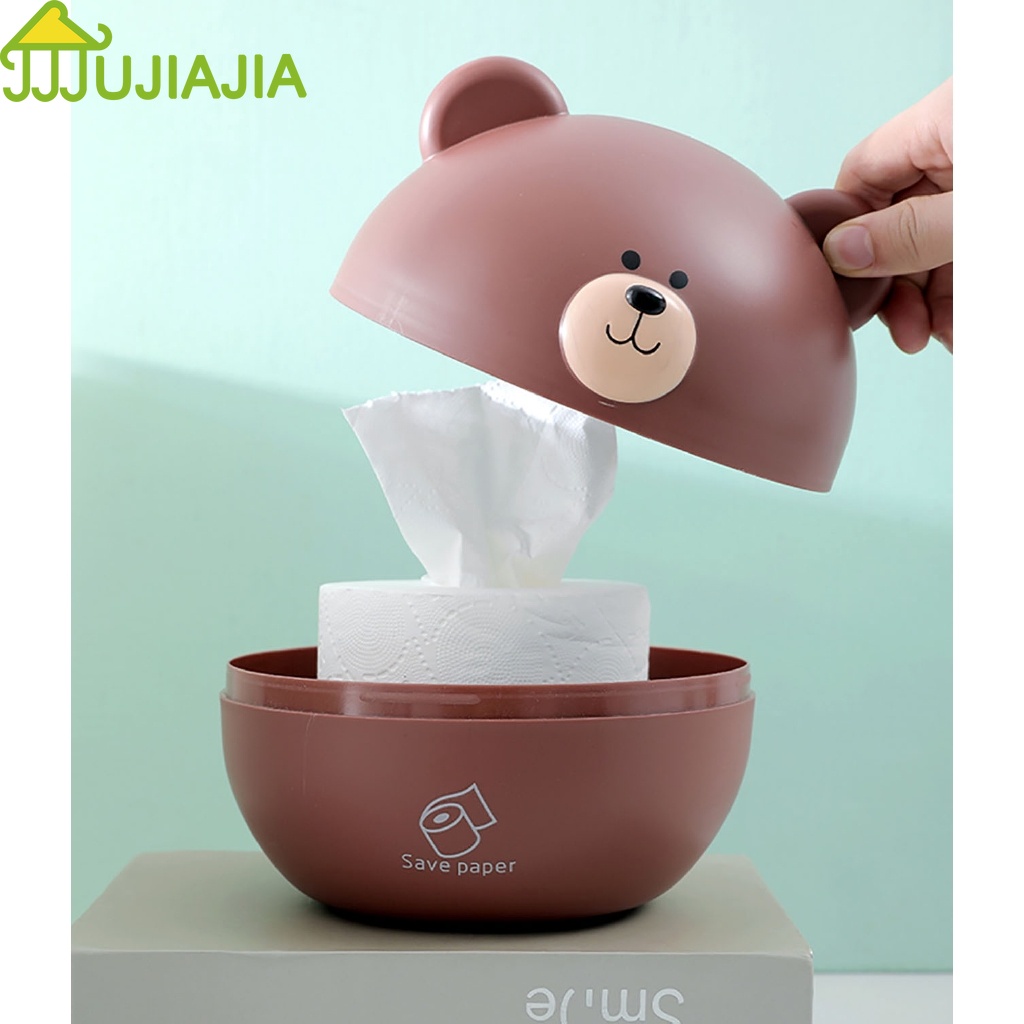 Hộp để khăn giấy JUJIAJIA hoạt hình gấu dễ thương cho phòng khách