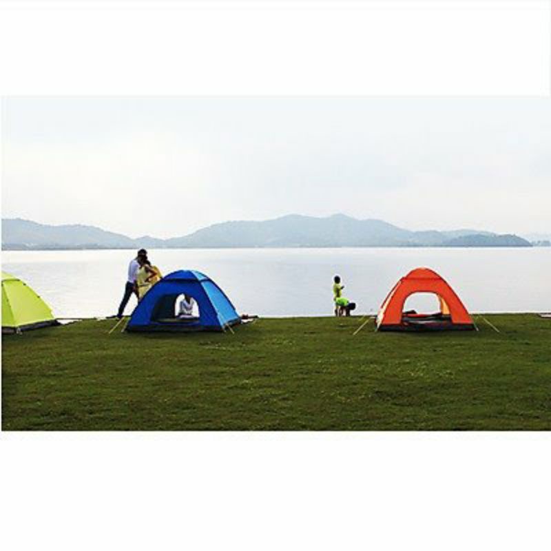 Lều cắm trại tự bung, lều du lịch cho 2-6 người chống mưa chống muỗi gấp gọn tiện lợi, phụ kiện dã ngoại picnic 1,5x2m