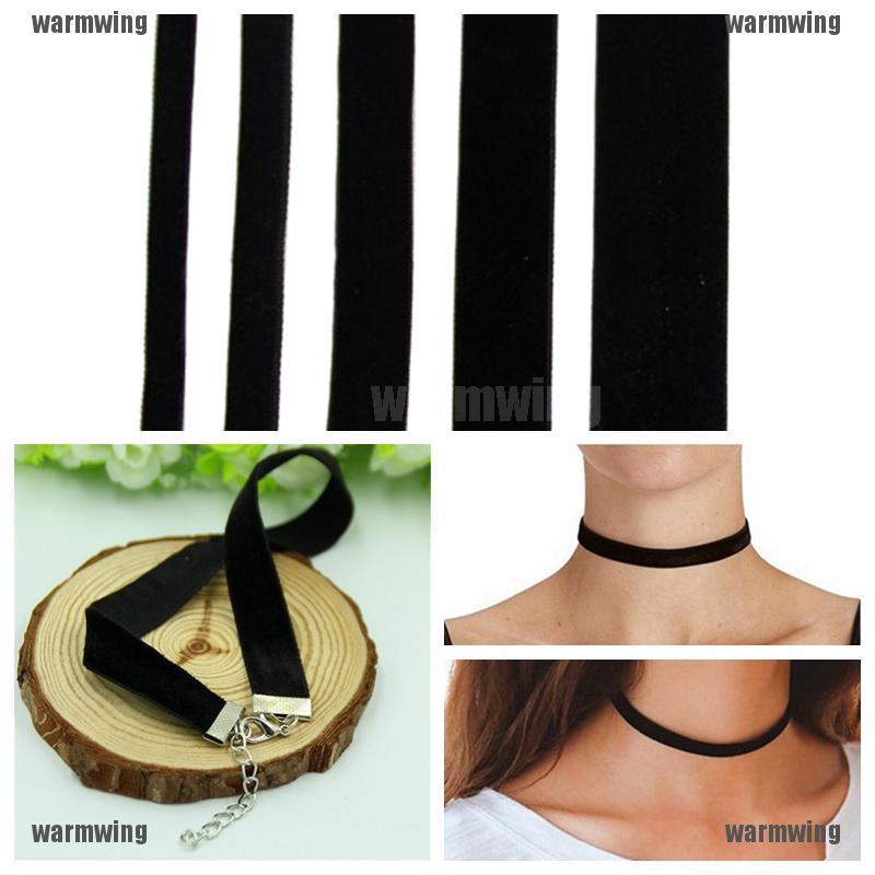Vòng Cổ Choker Dây Nhung Đen Phong Cách Gothic Cổ Điển