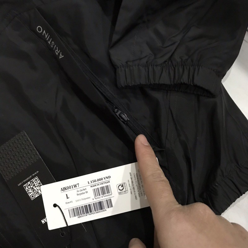 Áo khoác gió hai lớp ARISTINO chống nước, cản gió ajk001w7 còn L | BigBuy360 - bigbuy360.vn