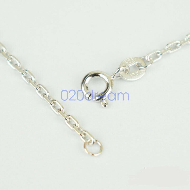 【Còn hàng】 S925 Vòng cổ bạc 1.5mm Chuỗi dấu vết cắt kim cương Chiều dài khác nhau Đóng dấu Ý
