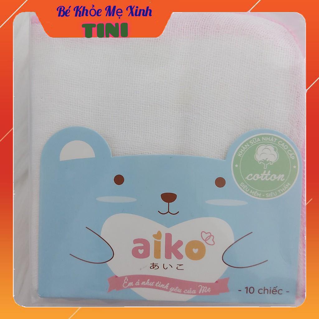 Combo 10 khăn sữa Nhật cao cấp Aiko 3 lớp