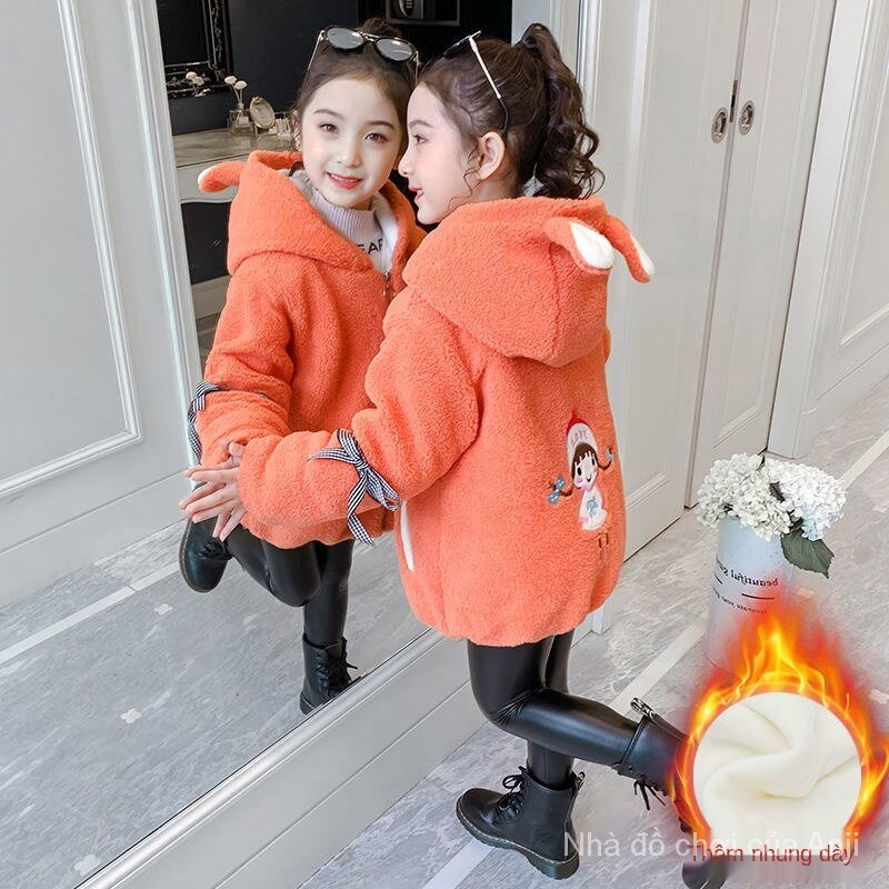 Korean thick velvet autumn winter children's jacket