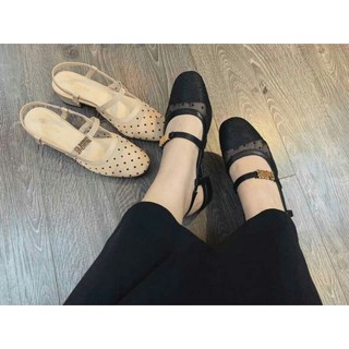 Sandal ren chấm bi diOR/new